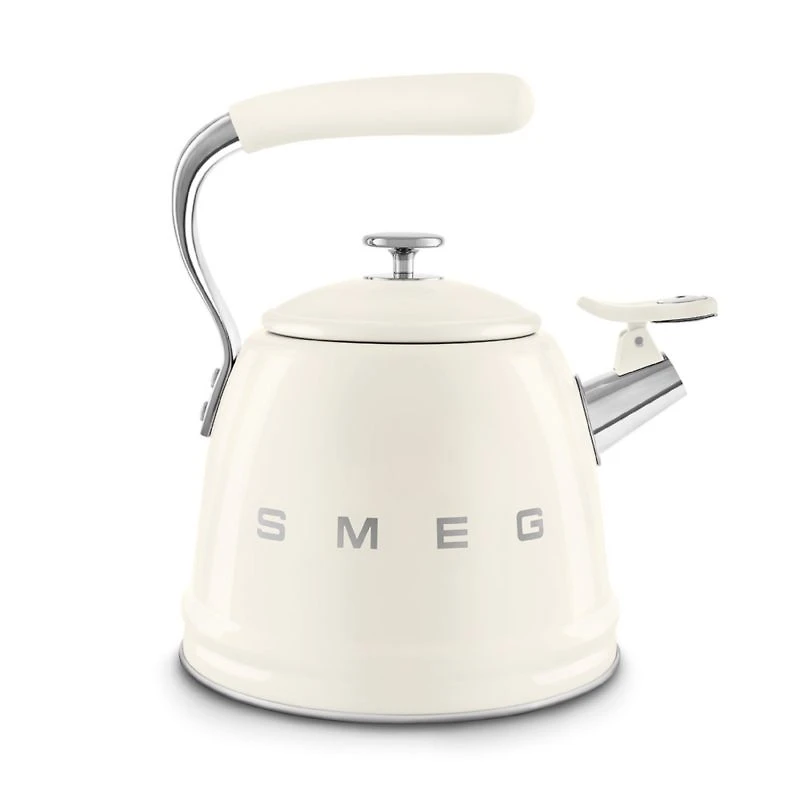 SMEG Cream Retro Whistling Stovetop Kettle