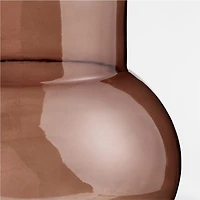 Cleone Smoke Brown Glass Squat Vase 17.3"