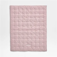 Puffy Down Floral Icon Purple Kids Throw Blanket