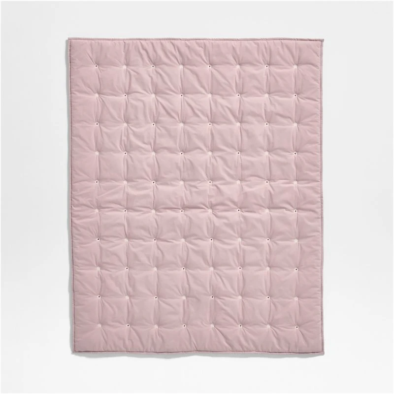 Puffy Down Floral Icon Purple Kids Throw Blanket