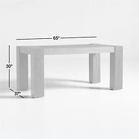 Sobro 65" Black Wood Dining Table