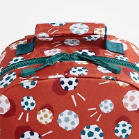 Soccer Print Medium Kids Backpack with Side Pockets