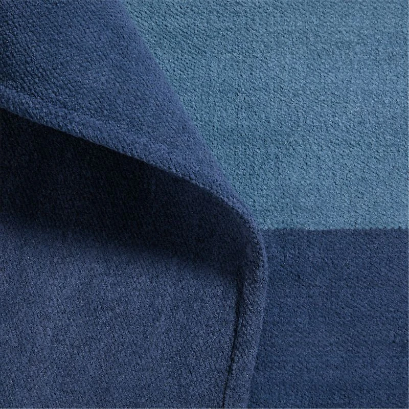 Soft Gradient Blue Chenille Kids 12"x18" Rug Swatch