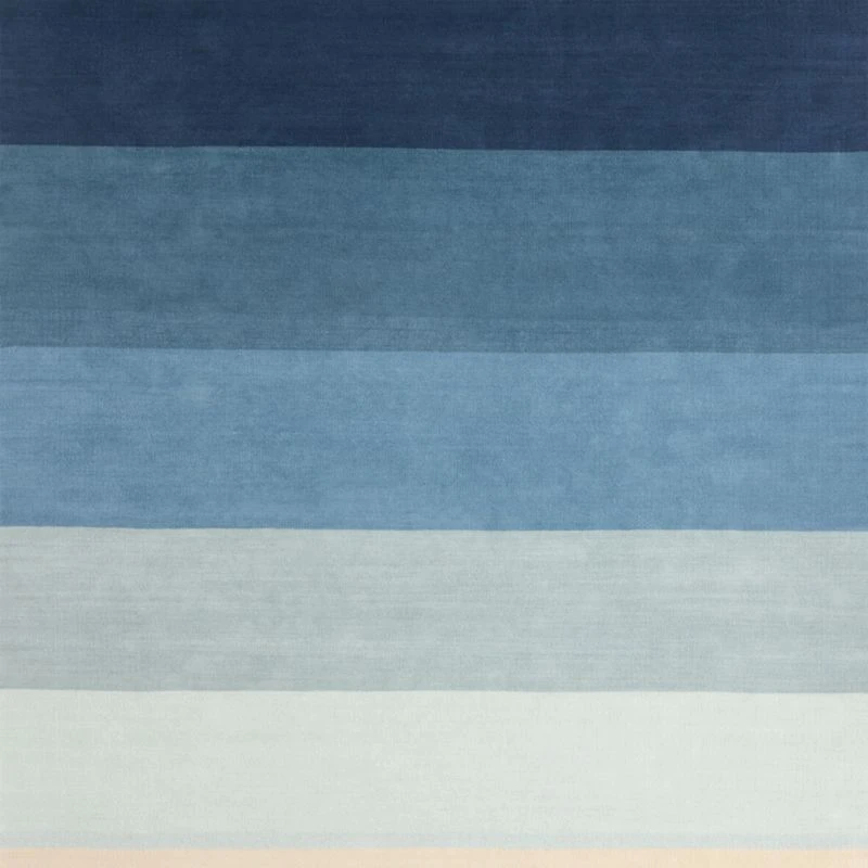 Soft Gradient Blue Chenille Kids 12"x18" Rug Swatch