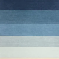 Soft Gradient Blue Chenille Kids 12"x18" Rug Swatch