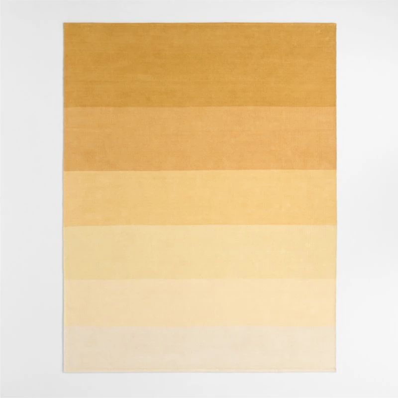 Soft Gradient Yellow Chenille Kids Area Rug 5'x8'
