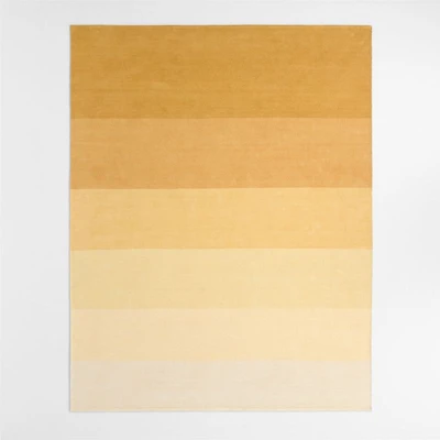 Soft Gradient Yellow Chenille Kids Area Rug 5'x8'
