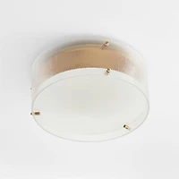 Soleil Fluted Glass Flush-Mount Light 15"