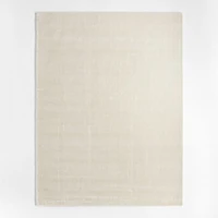 Solid Double Stripe Ivory Kids Performance Area Rug 6'x9'