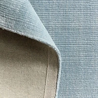 Solid Double Stripe Light Blue Kids Performance Area Rug 9'x12'