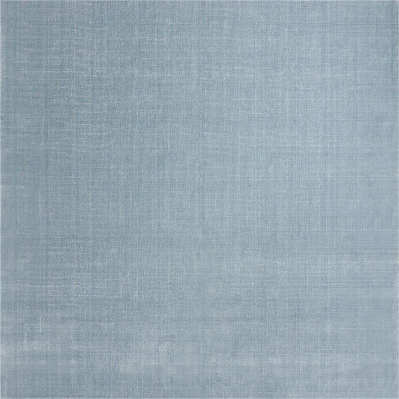 Solid Double Stripe Light Blue Kids Performance Area Rug 9'x12'