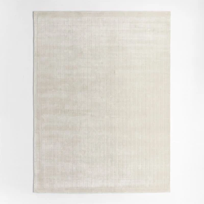 Solid Grid Ivory Kids Performance Area Rug 9'x12'