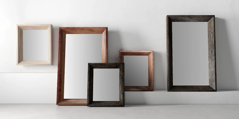 Solomon Acacia Wood Floor Mirror