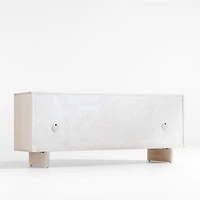 Somerset 68" Whitewashed Ash Wood Storage Media Console