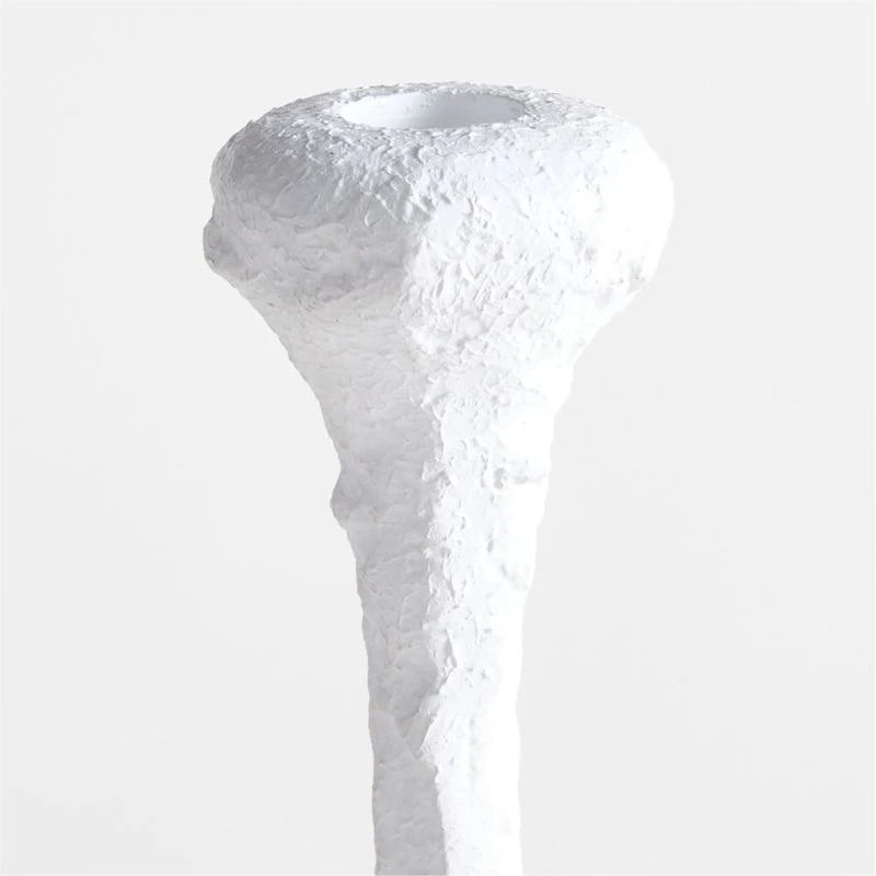 Sonara White Metal Taper Candle Holder 18"