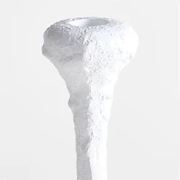 Sonara White Metal Taper Candle Holder 18"