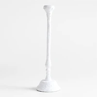 Sonara White Metal Taper Candle Holder 18"