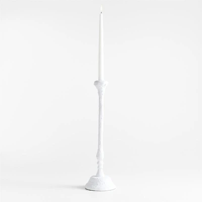 Sonara White Metal Taper Candle Holder 18"