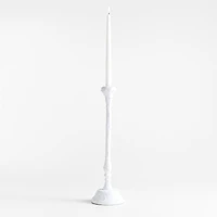 Sonara White Metal Taper Candle Holder 18"
