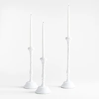 Sonara White Metal Taper Candle Holder 18"