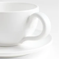 Sorrento 13.5-oz. White Cappuccino Cup and Saucer