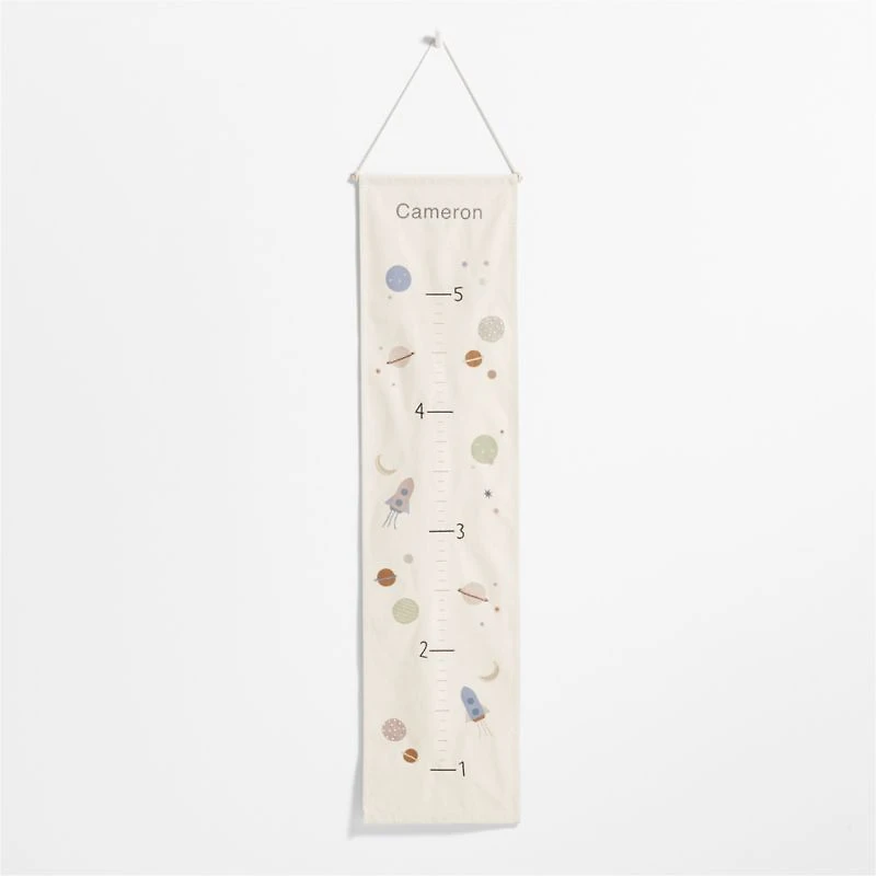 Space Canvas Personalized Kids Growth Chart