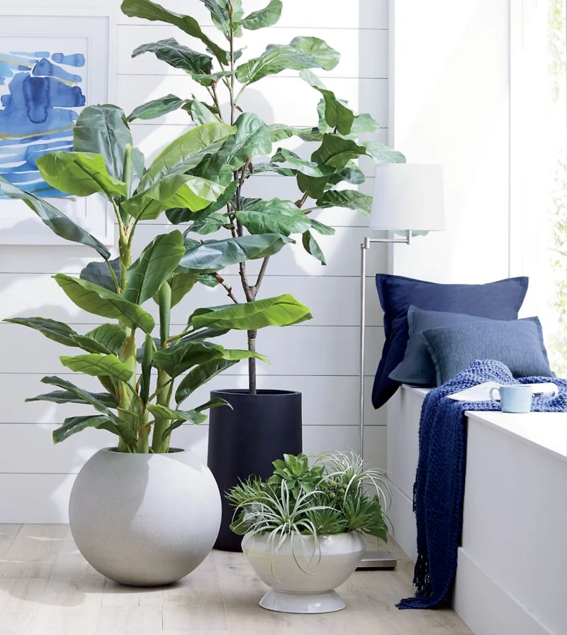 Potted Faux Banana Tree