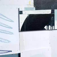"Spontaneous Grid II" Framed Layered Paper Wall Art Print 38.5"x38.5" by Cameron Ritcher