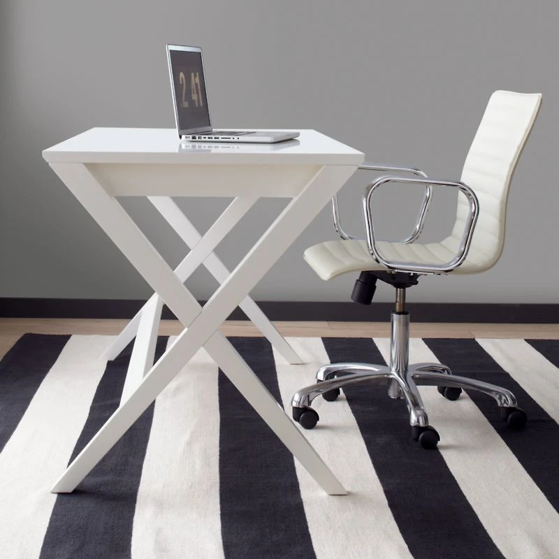 Spotlight White X-Leg Desk 58"