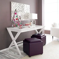 Spotlight White X-Leg Desk 58"