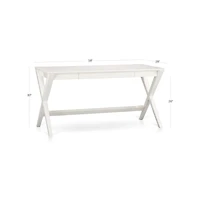 Spotlight White X-Leg Desk 58"
