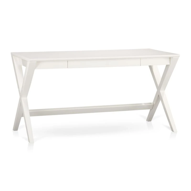 Spotlight White X-Leg Desk 58"