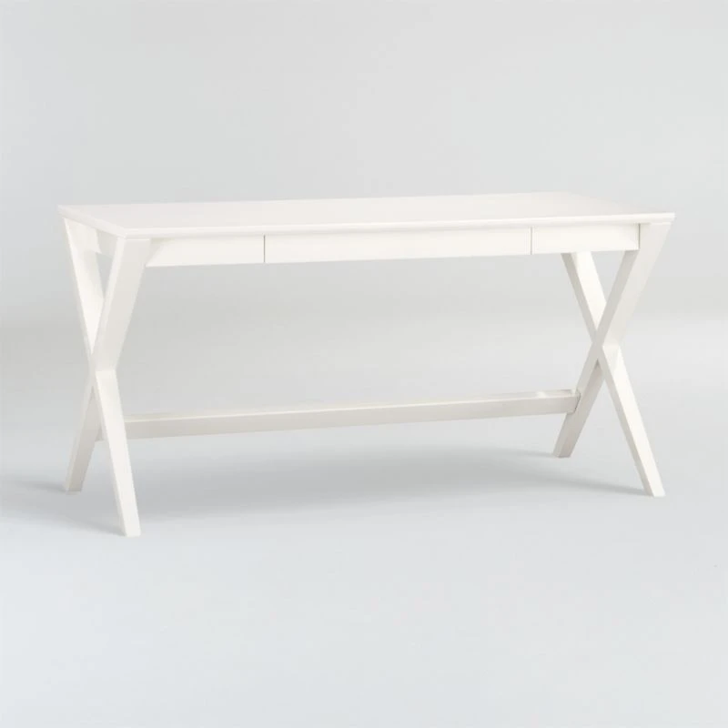 Spotlight White X-Leg Desk 58"
