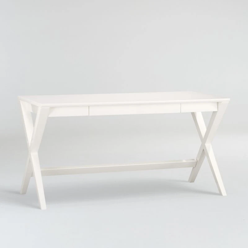 Spotlight White X-Leg Desk 58"