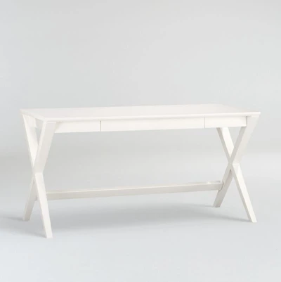 Spotlight White X-Leg Desk 58"