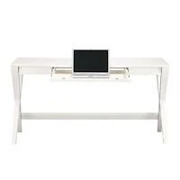 Spotlight White X-Leg Desk 58"