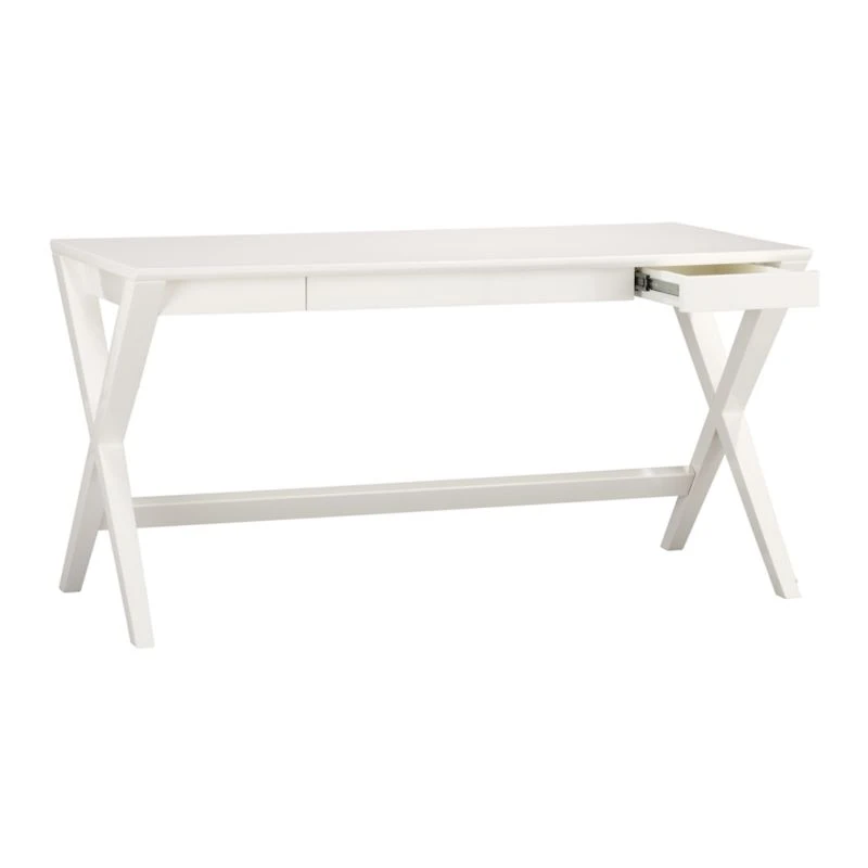 Spotlight White X-Leg Desk 58"