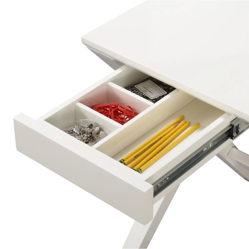 Spotlight White X-Leg Desk 58"