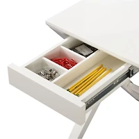 Spotlight White X-Leg Desk 58"