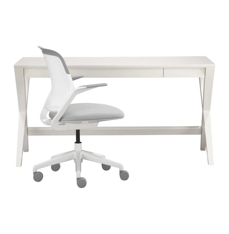Spotlight White X-Leg Desk 58"