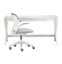 Spotlight White X-Leg Desk 58"