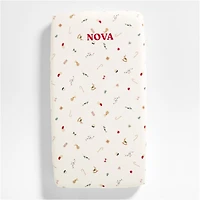 Supercozy Merry Moments Christmas Organic Flannel Baby Crib Fitted Sheet