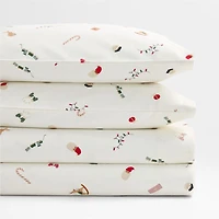 Supercozy Merry Moments Christmas Organic Flannel Kids Queen Sheet Set