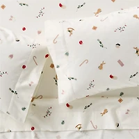 Supercozy Merry Moments Christmas Organic Flannel Kids Queen Sheet Set