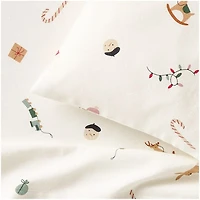 Supercozy Merry Moments Christmas Organic Flannel Toddler Sheet Set
