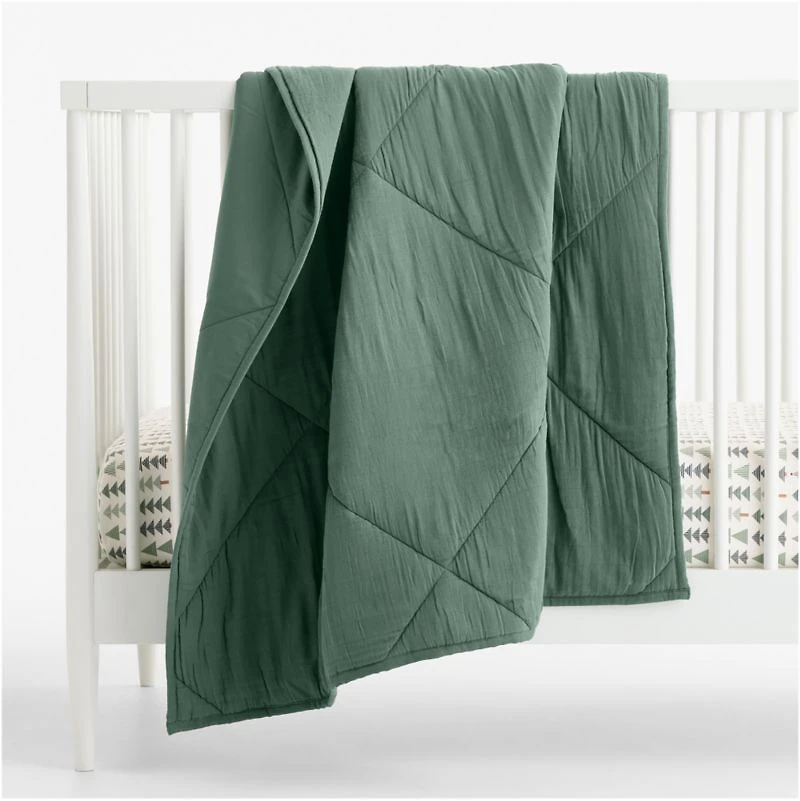 Supercozy Oh Christmas Tree Stripe Organic Flannel Baby Crib Fitted Sheet
