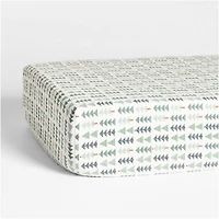 Supercozy Oh Christmas Tree Stripe Organic Flannel Baby Crib Fitted Sheet