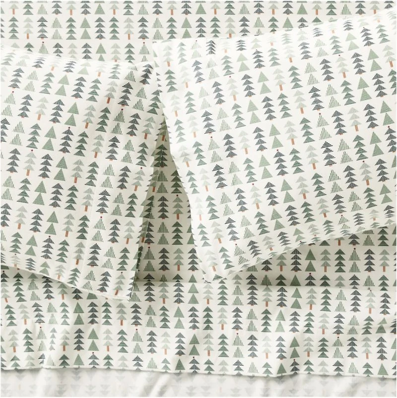 Supercozy Oh Christmas Tree Organic Flannel Kids Twin Sheet Set