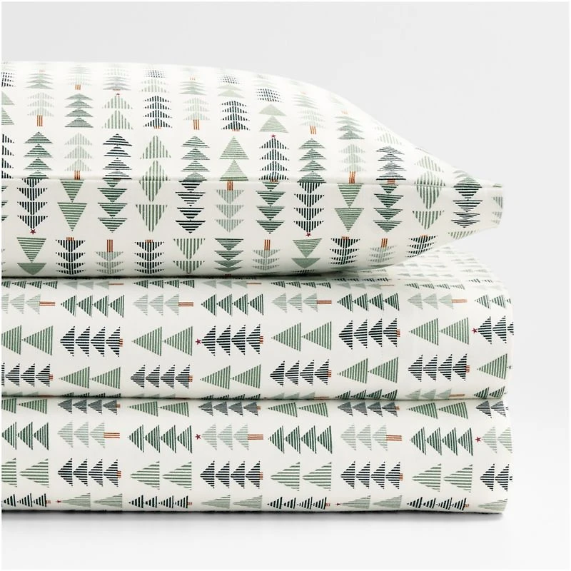 Supercozy Oh Christmas Tree Organic Flannel Kids Twin Sheet Set