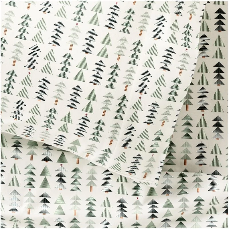 Supercozy Oh Christmas Tree Organic Flannel Kids Twin Sheet Set